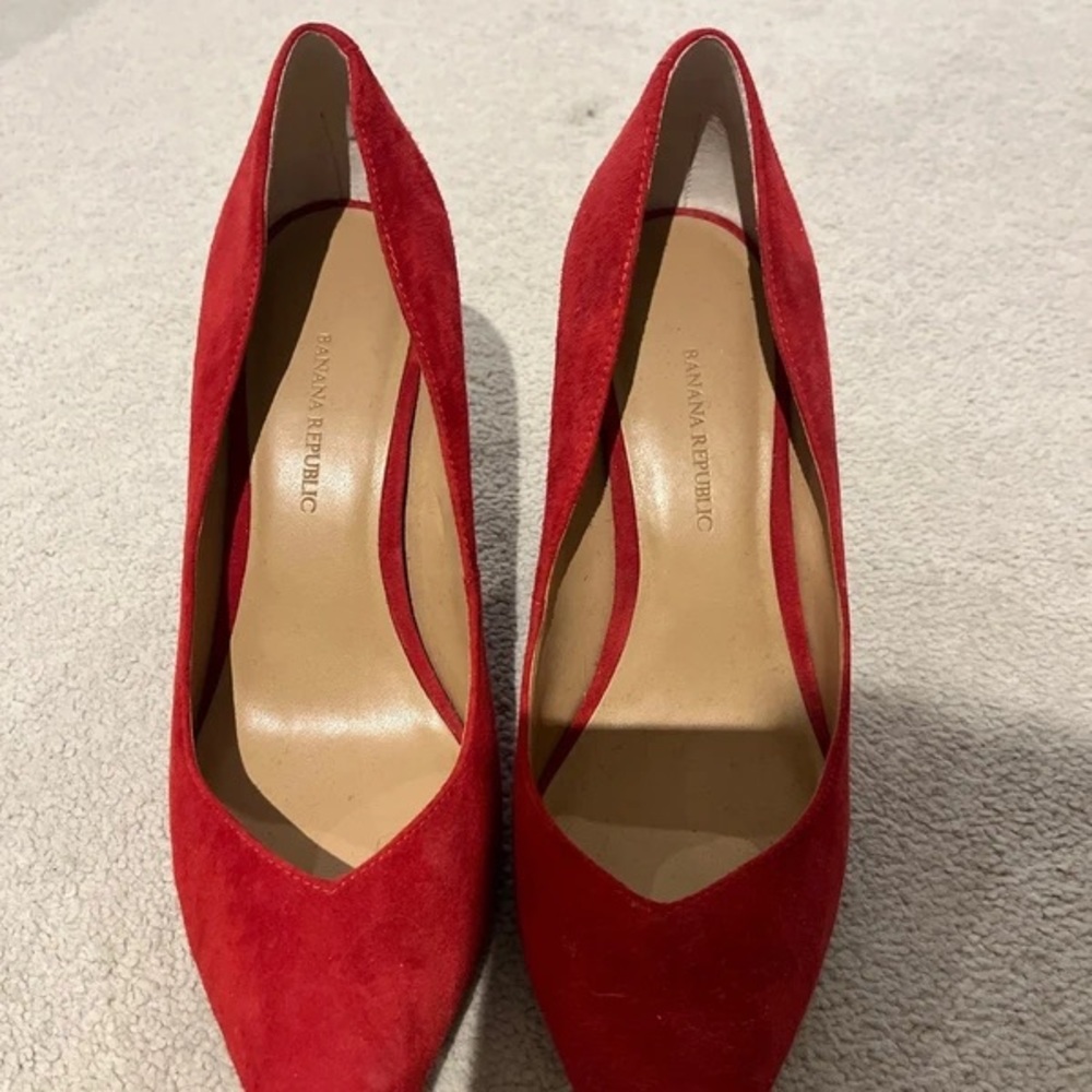 Banana Republic Red Suede Heels